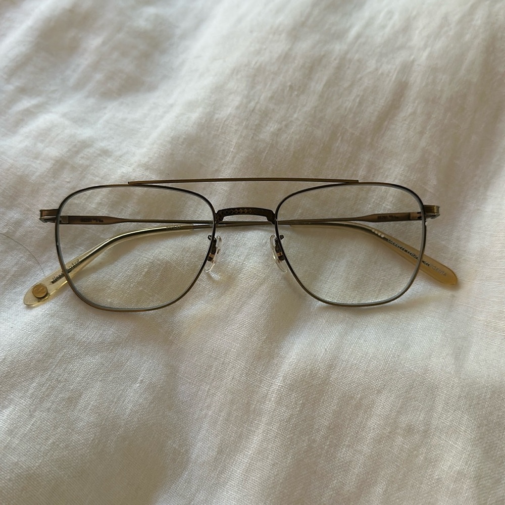 Garrett Leight Riviera Glasses in Brushed Gold / Optical Frames